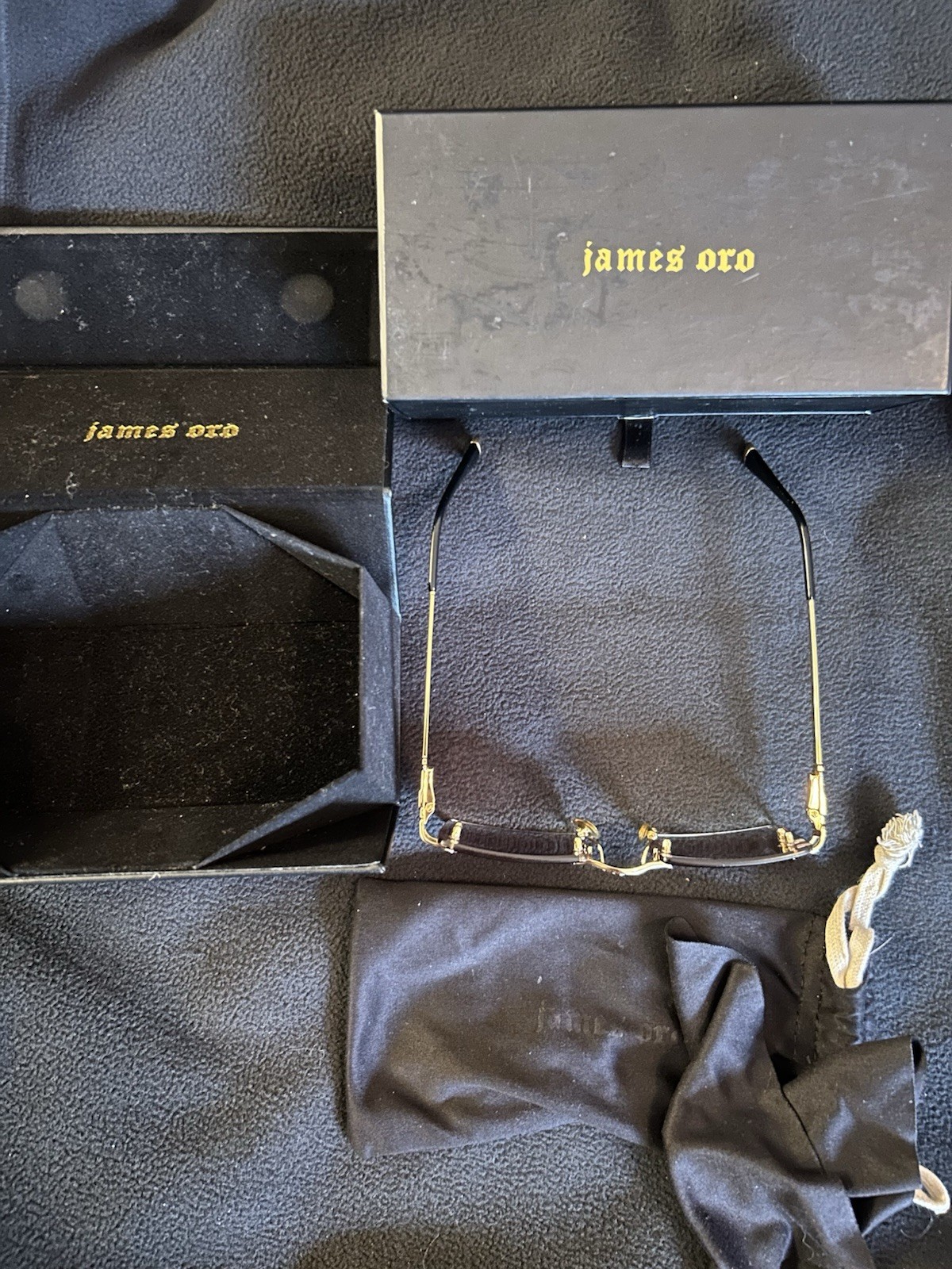 JAMES ORO Authentic II Rectangular Rimless Frame,… - image 1