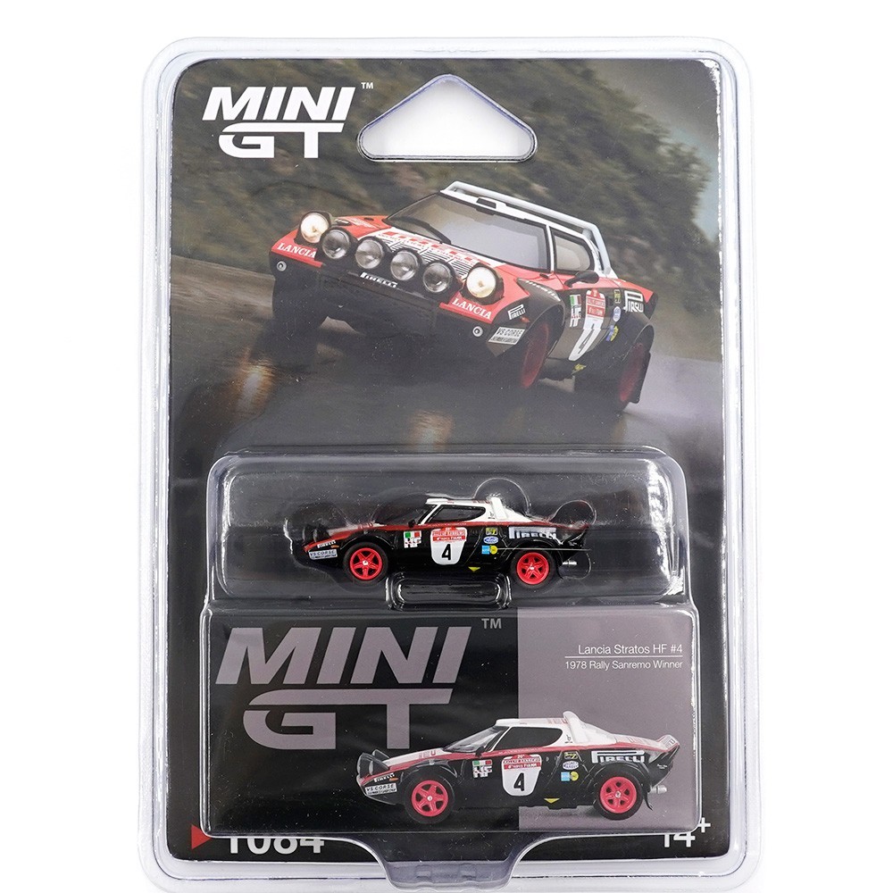 MINI GT LANCIA STRATOS HF #4 1978 RALLY SANREMO WINNER 1/64 WHITE