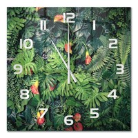 Design-Wanduhr Mit FließEnden Zeigern Exotischer Dschungel WeißE Zeiger 60X60 Cm