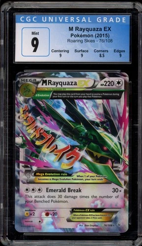 Pokemon M Rayquaza EX XY Roaring Skies Holo Ultra Rare #76 CGC 9 Mint