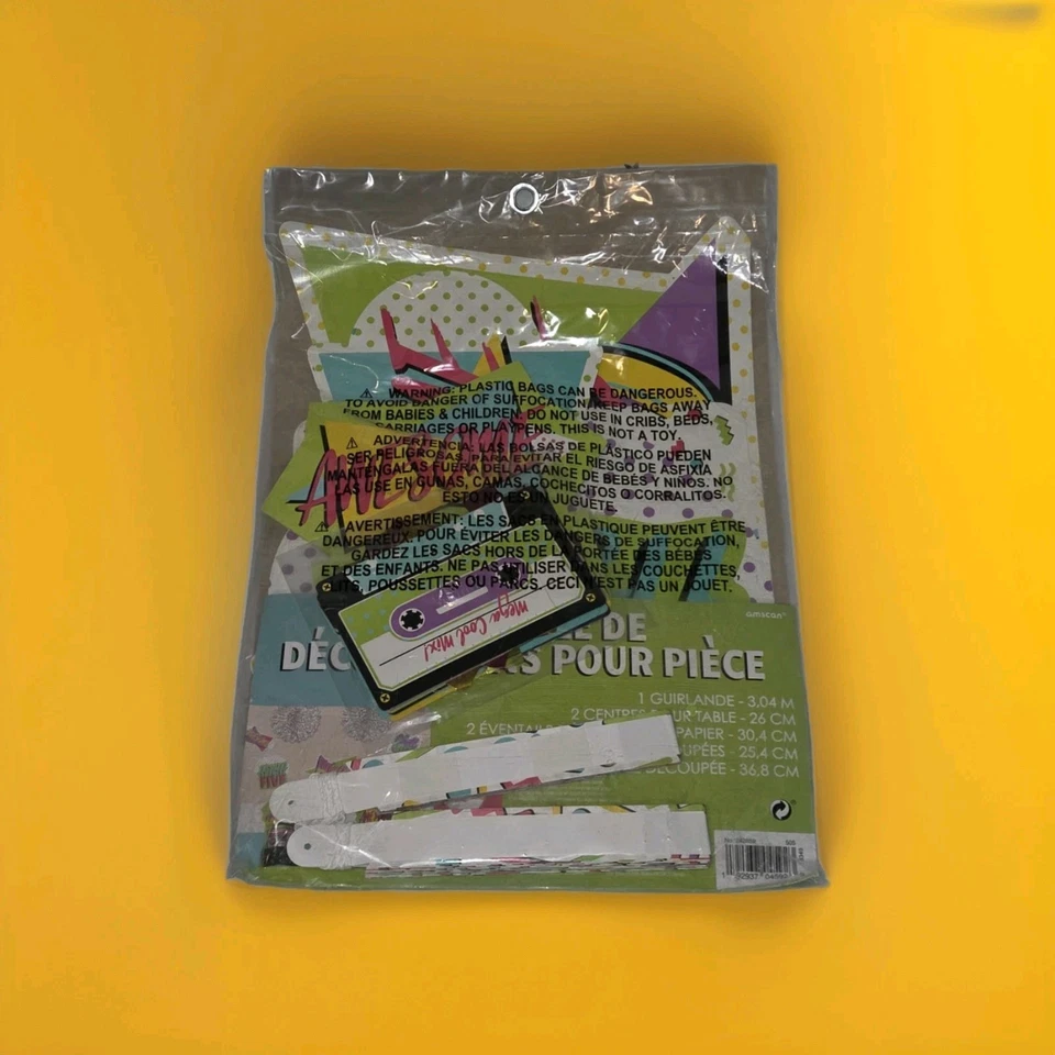 KIT DECORACIÓN HABITACIÓN TEMÁTICA RETRO AÑOS 80 10-pcs NUEVO Foto 2 de 2