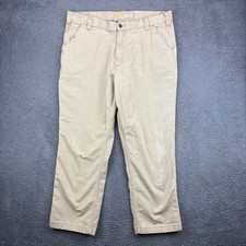 Carhartt Relaxed Fit Canvas Carpenter Pants Tan Khaki Mens 40x30 Workwear 10764