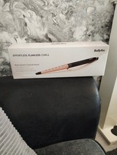 BaByliss Rose Quartz Conical Curling Wand (25-13mm) with packaging