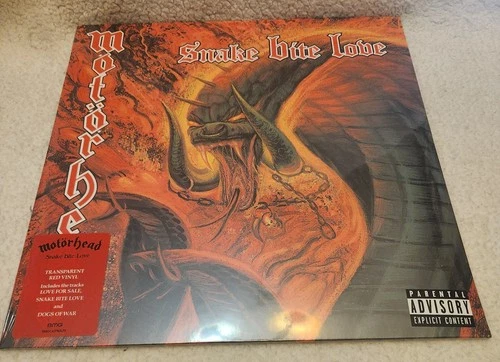 Snake Bite Love by Motorhead (Record, 2023) Transparent Red LP. Lemmy, Metallica