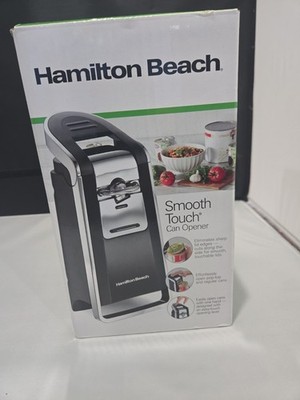 Hamilton Beach Smooth Touch Electric Can Opener, Black/Silver, 76606Z
