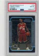 2003-04 Bowman Chrome Basketball Rookie #123 LeBron James PSA 8