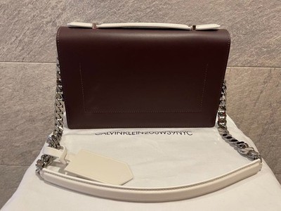 CALVIN KLEIN 205W39NYC Handtasche Chain Shoulder Bag Purse in Burgundy...