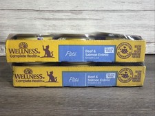Wellness Complete Health Pate Adult Canned Wet Cat Food Beef and Salmon 3oz x 24