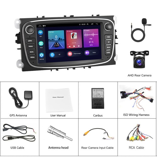 Für Ford Galaxy Focus MK2 Mondeo C S Max Android Autoradio GPS Carplay 64GB +Kam - Bild 15 von 15