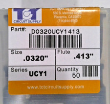 TCT REPOINTED DRILLS UCY1 67 0.0320" DIA 0.433" FLUTE LOT OF 50 