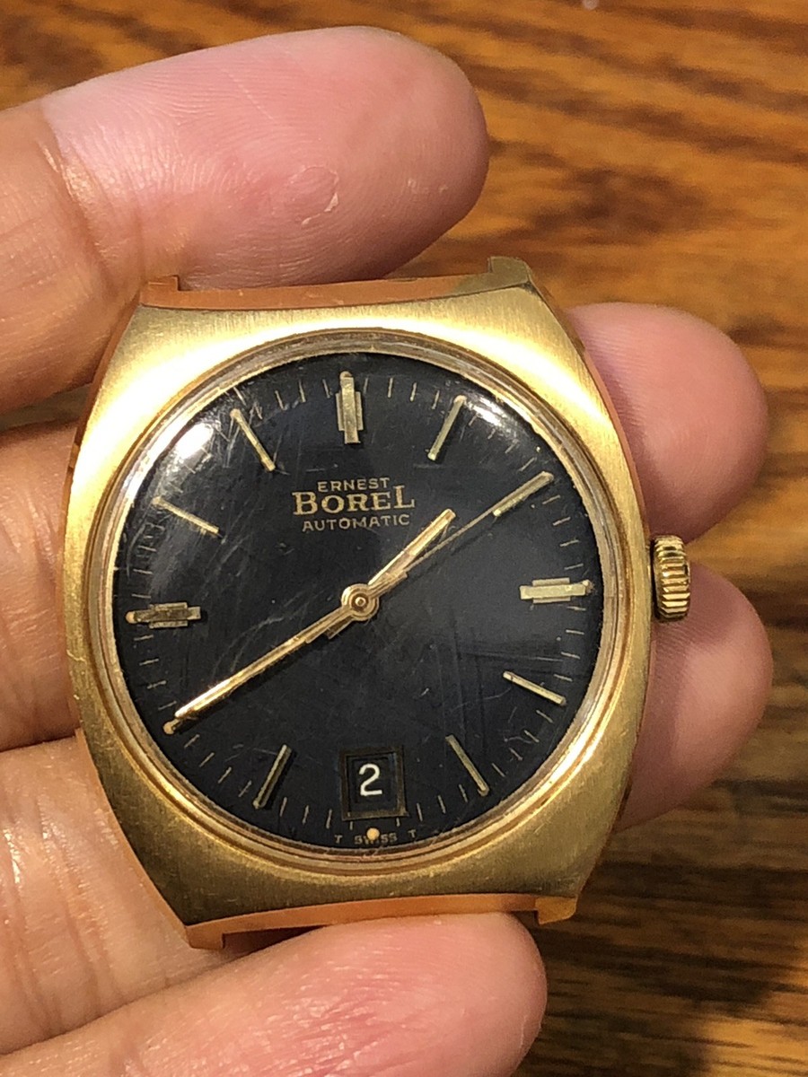 Montre Homme Vintage ERNEST BOREL Automatique - Style Course - Mécanique - Occasion