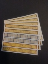 Creative Memories  Block Stickers  4" x 5"  Yellow Strips  Lot of Four