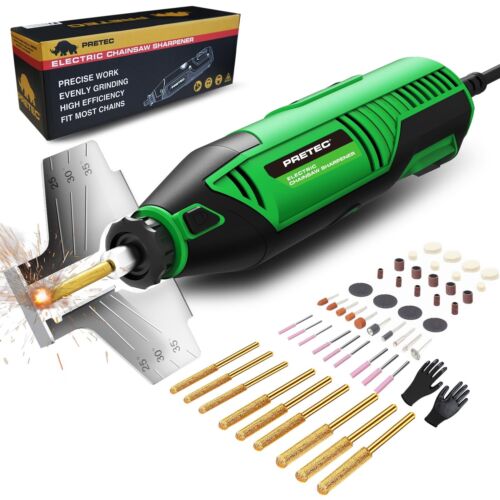 Corded Electric Chainsaw Sharpener Sharpening Tool Kit 120V,MAX 35000RPM/54PCS