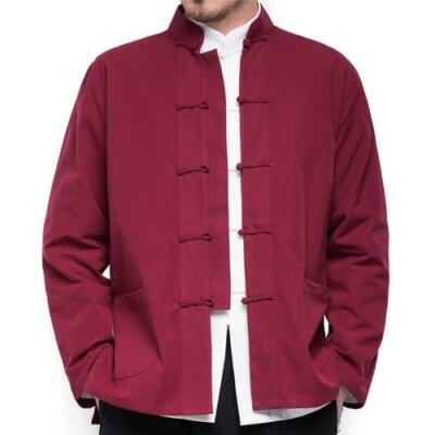 Men Tai Chi Kung Fu Coat Chinese Traditional Tang Suit Uniform Jacket Clothing