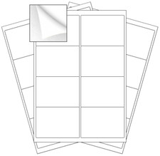 White Removable A4 Printer Labels | Easy Peel Stickers | Blank Peelable Labels