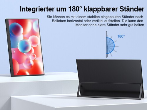 EVICIV 18,5 Zoll Tragbare Monitor 120Hz Spiel Touchscreen 1080P Bildschirm Touch - Afbeelding 17 van 20