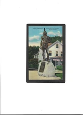 MASSACHUSETTS PC "Statue of Massasoit, Plymouth"  UNUSED   Protector of Pilgrims