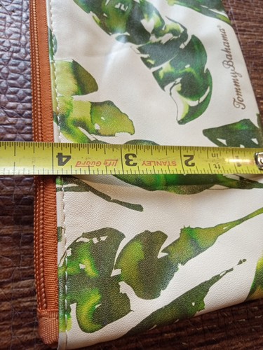 Tommy Bahama Travel Pouch Bag Makeup Pencil Case Palm Leaves - Picture 8 of 8