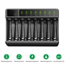 Universal 8 Slot Fast Battery Charger For AA AAA Ni-MH Rechargeable Batteries US