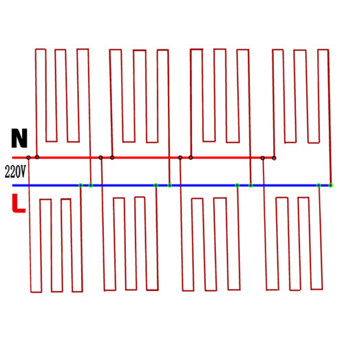 Silicone Rubber Floor Warm Heating Cable 33ohm/m Carbon Fiber Heating Wires