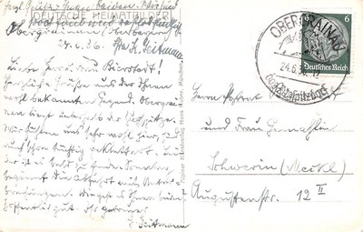 715653) DR SST Karte Obergrainau 1936 - das Zugspitzdorf 
