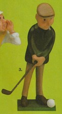 New Vintage Wilton Backward Golfer Caketops Party Decor 1316-9505