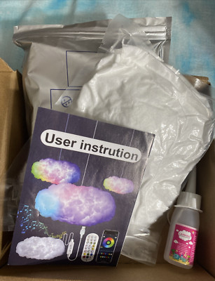 3D Big Cloud Lightning Light Kit Music Sync Warm White Multicolor Lightning Chan
