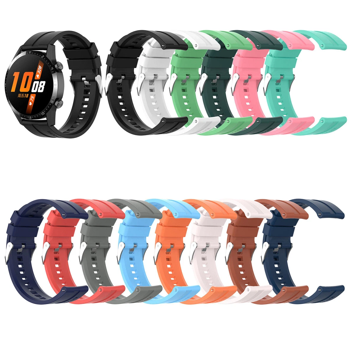 Cinturino per orologio in silicone morbido a tinta unita For Honor Watch GS Pro