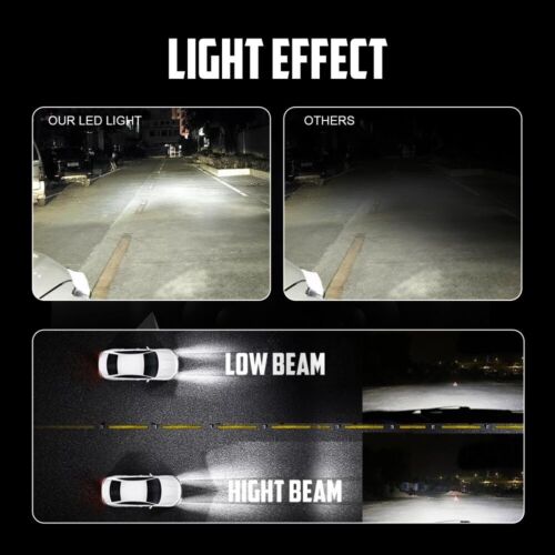 4x H11 H9 Faro LED Bombilla Alta Baja 6000K 300000LM para Toyota Tacoma 2016-2024 - Imagen 3 de 12