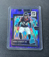 2022 Panini Donruss Optic Derek Stingley Jr. Rated Rookie Purple Shock Prizm