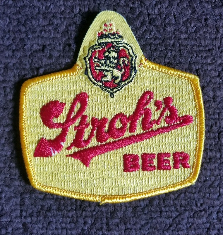 Stroh's Beer collectors Breweriana  Vintage 80’s biker Jacket Patch 