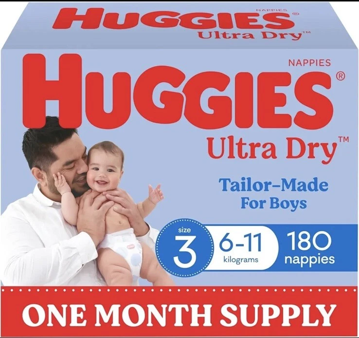 Huggies 180 hot sale size 3