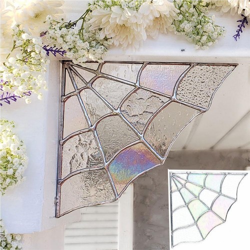 New~ Halloween Creative Spider Corner Illusion Color Web Decor' Porch R3T9 - Picture 2 of 9