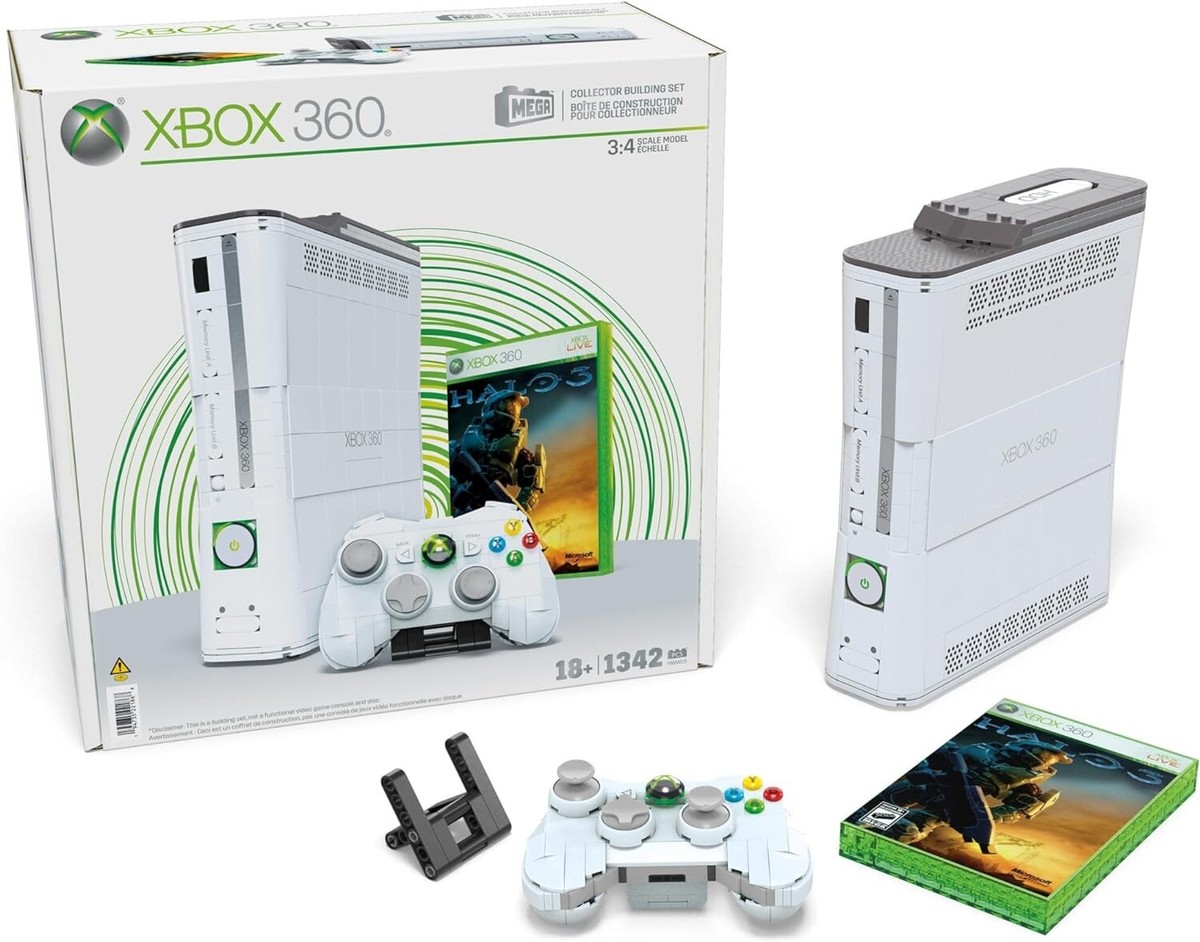 MEGA Microsoft Collectible Building Set, Xbox 360 Replica Model