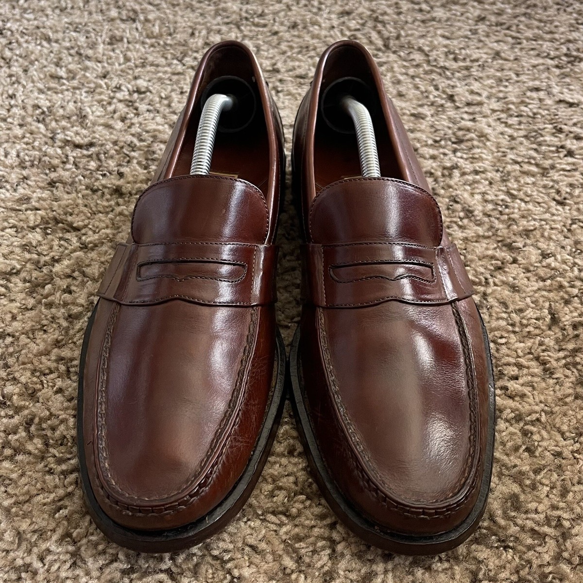 Cole Haan Brown Leather Penny Loafers Men display picture 3