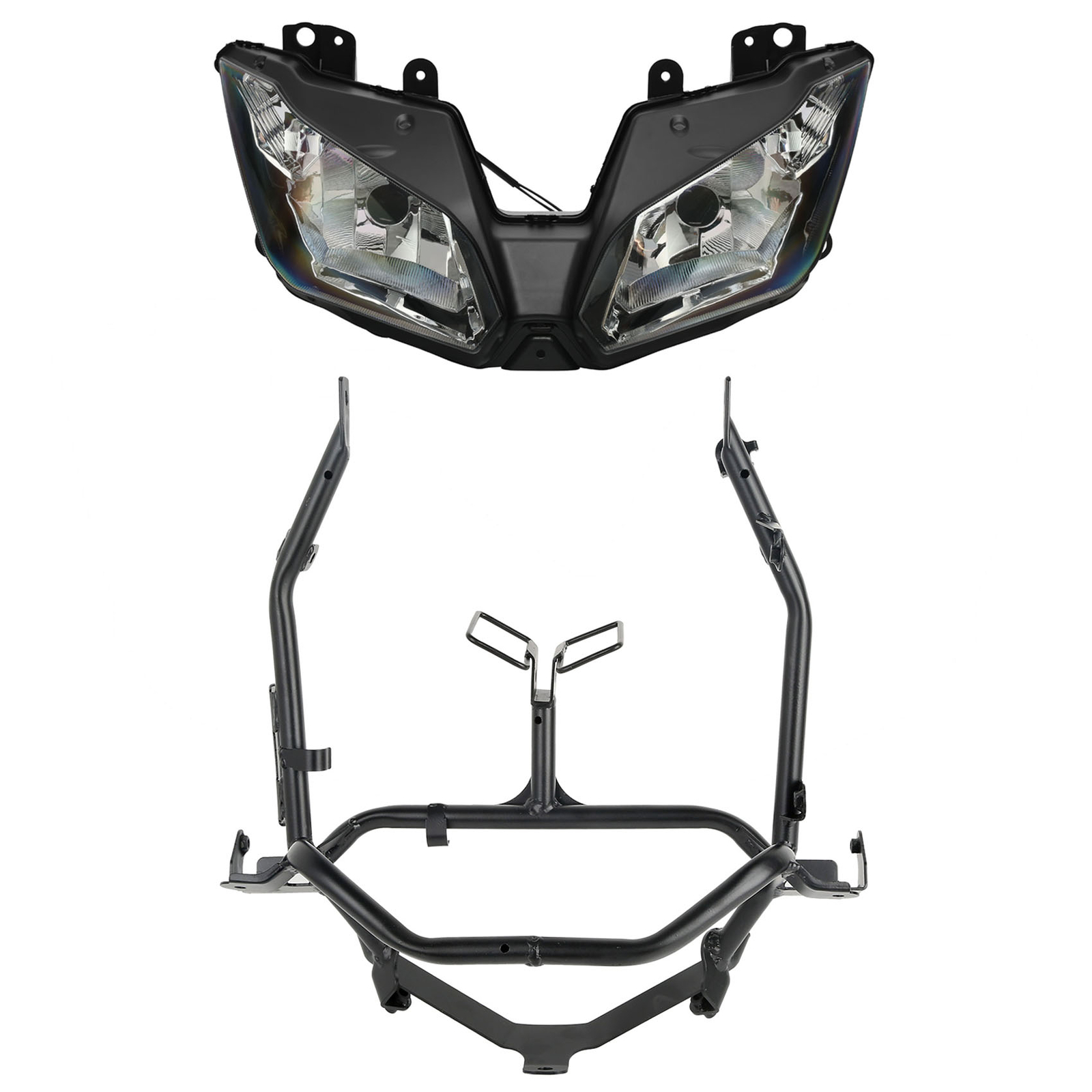 Front Headlight Assembly & Fairing Stay Bracket Fit For Kawasaki Ninja 300 13-17