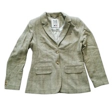 Crew Clothing Blazer Jacket 100% Wool Valley Mills By Mallalieus 12 M Medium