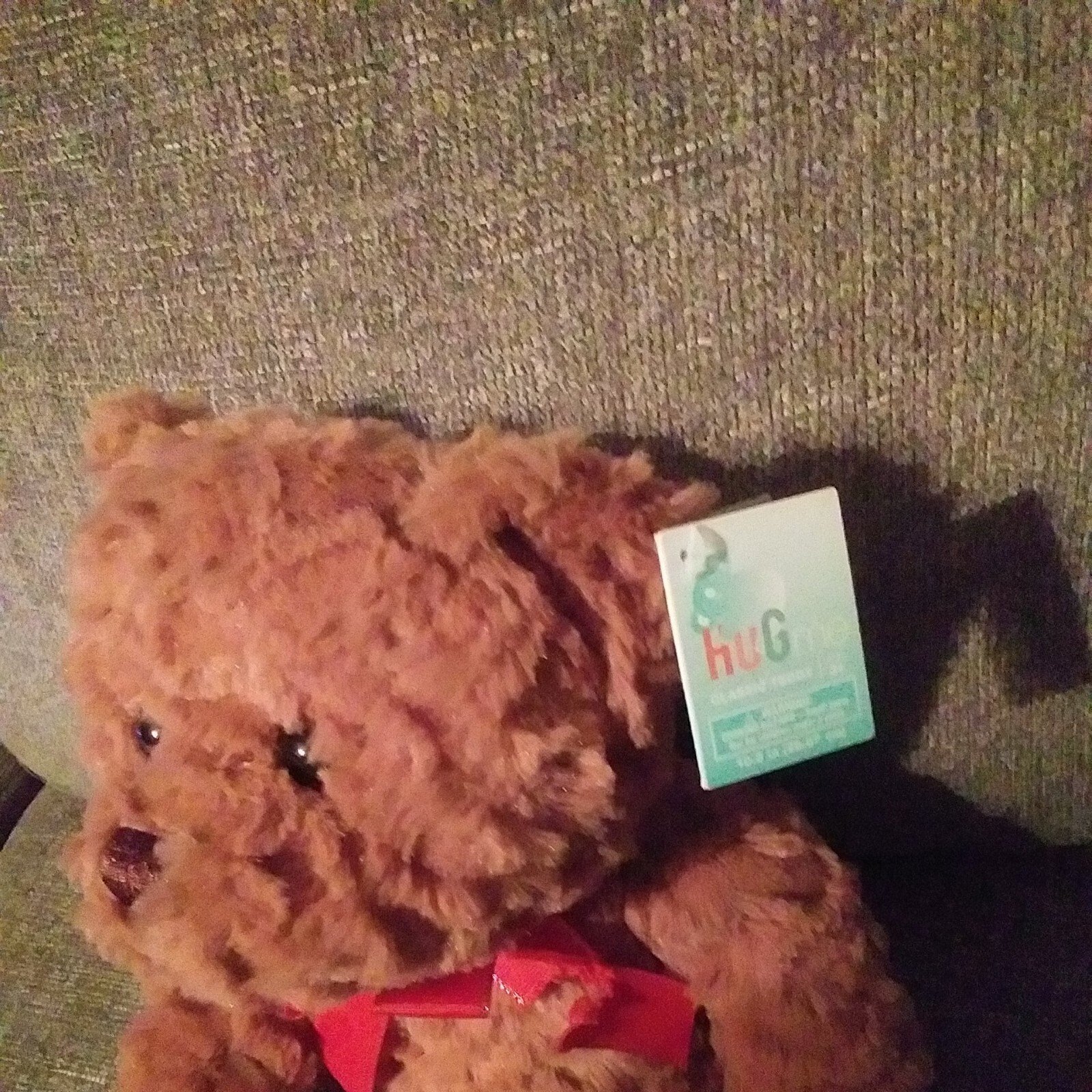 Brown Teddy Bear Plush Red Bow Heart Valentines Day 12" Stuffed Animal