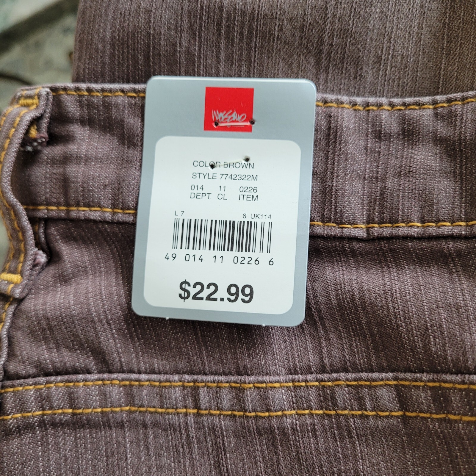 NWT Mossimo Women's Junior's Brown Stretch Flare Leg 5 Pocket Jeans Pants 13