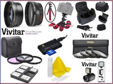 Pro Hi Def Super Deluxe Accessory Pack Bundle For Canon Vixia HF W10 W11