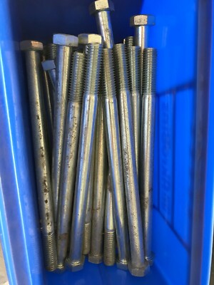 1 PIECE 1/2-13 X 8'' Zinc plated Steel Hex Head Cap Screw bolt 1/2''-13 x 8