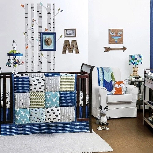 The Peanut Shell Woodland Dreams 7Pc Crib Bedding Set Include Mobile/Blanket++
Opens in a new window