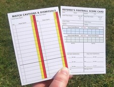 referee soccer match score cards x 50 pad sheet sheets player