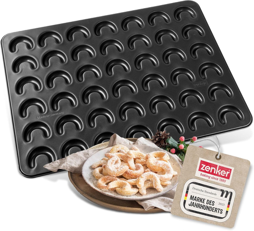 Vanillekipferl Backblech – Backform für 42 süße oder pikante Hörnchen ... Vanillekipferl Backblech – Backform für 42 süße oder pikante Hörnchen ...