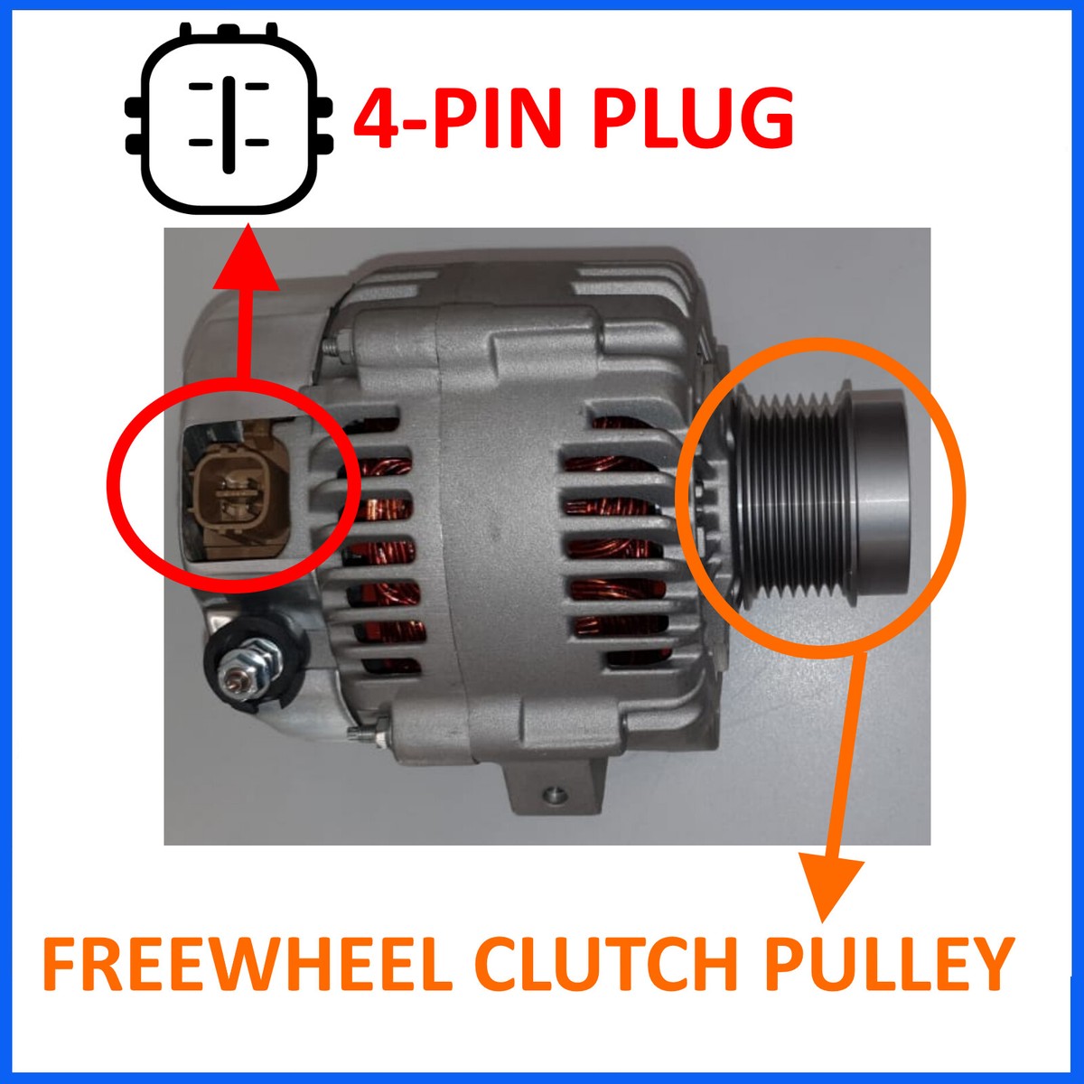 ALTERNATOR fits IMPORT TOYOTA NOAH VOXY IPSUM 2.4 2.0 2AZ-FE