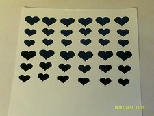 20 - 500 Heart mix black stickers fun children boys girls love Valentines