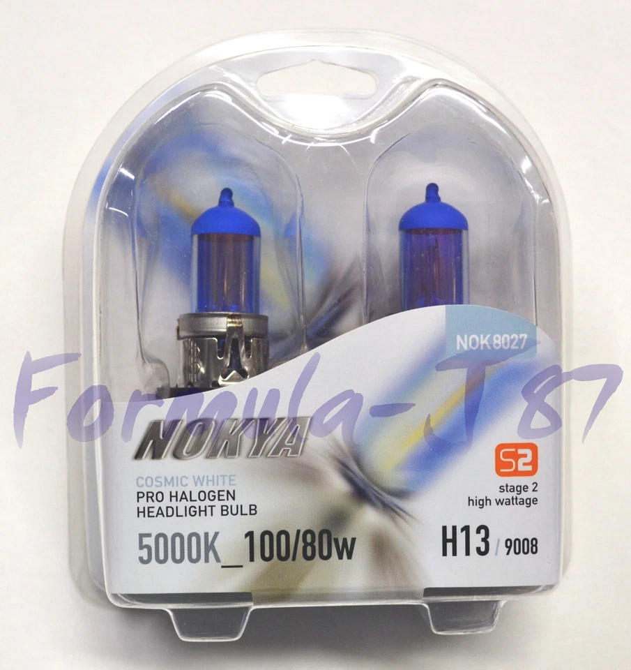 Nokya 5000K Blanco 9008 H13 Nok8027 100/90W Dos Bombillas Cabeza Luz Reemplazar Actualización Foto 2 de 4