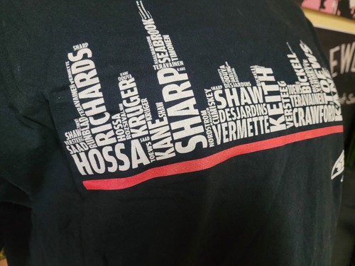 Camiseta Chicago Blackhawks Roster Grande NHL Bonita Puntera Afilada Kane Hossa Shaw - Imagen 2 de 4