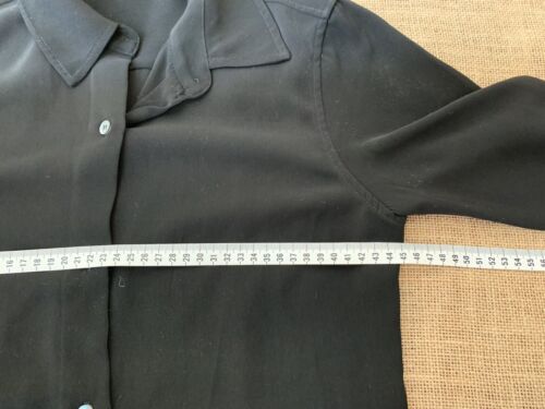 Designer THEORY black long sleeve easy care shirt dress size Medium - Picture 11 of 12
