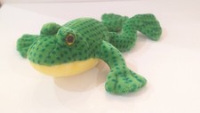 Frog Plush Green Dakin Spotted SOUND Stuffed Animal Croaker 1988 Vtg 80s